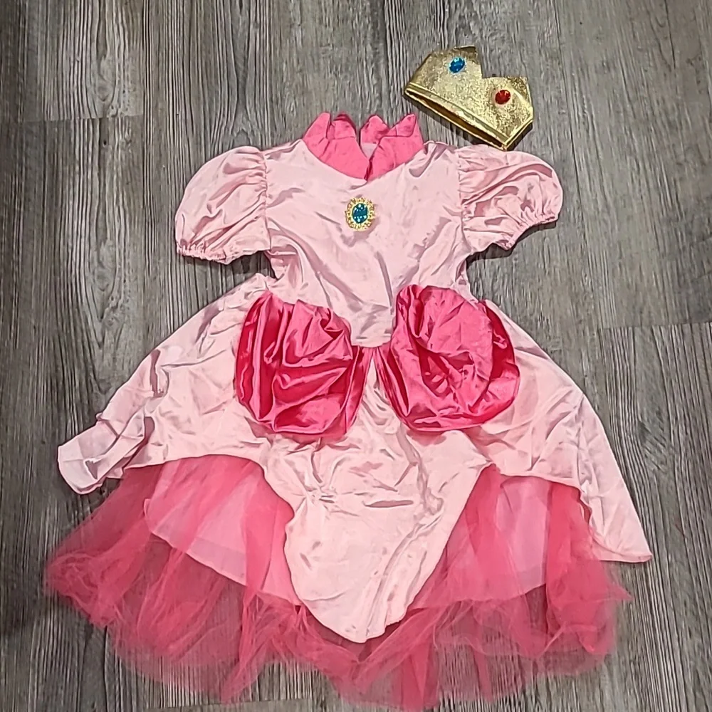 Super Mario-Princess Peach Costume Size 4T